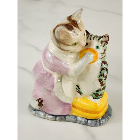Breatrix Potter's Cat Kitten Lover Ribby Tabitha Miss Moppet 3 3/4" Year 1976 x3 - Picture 2 of 16
